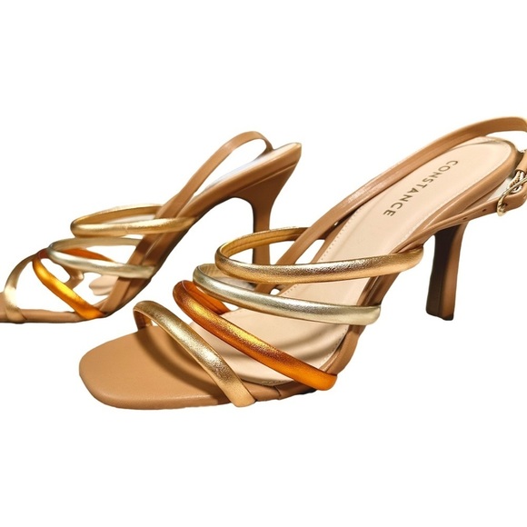Strappy Sandals Adjustable, Leather Sole / Rose Gold, Gold, Silver, Nude, Beije - Picture 9 of 12